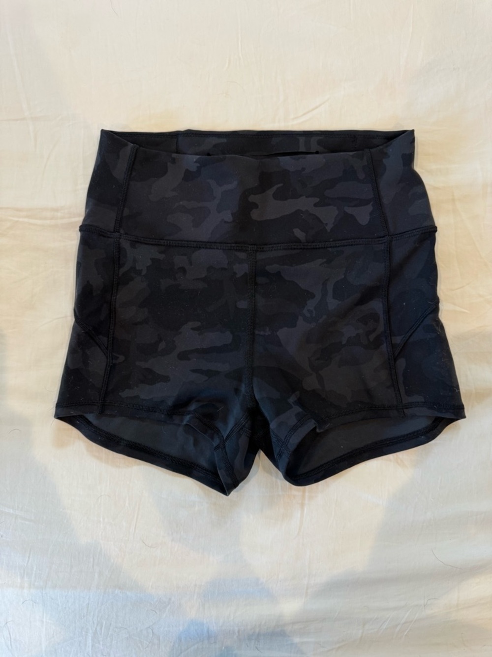 lululemon athletica Black Camo High-Rise Athletic Shorts
